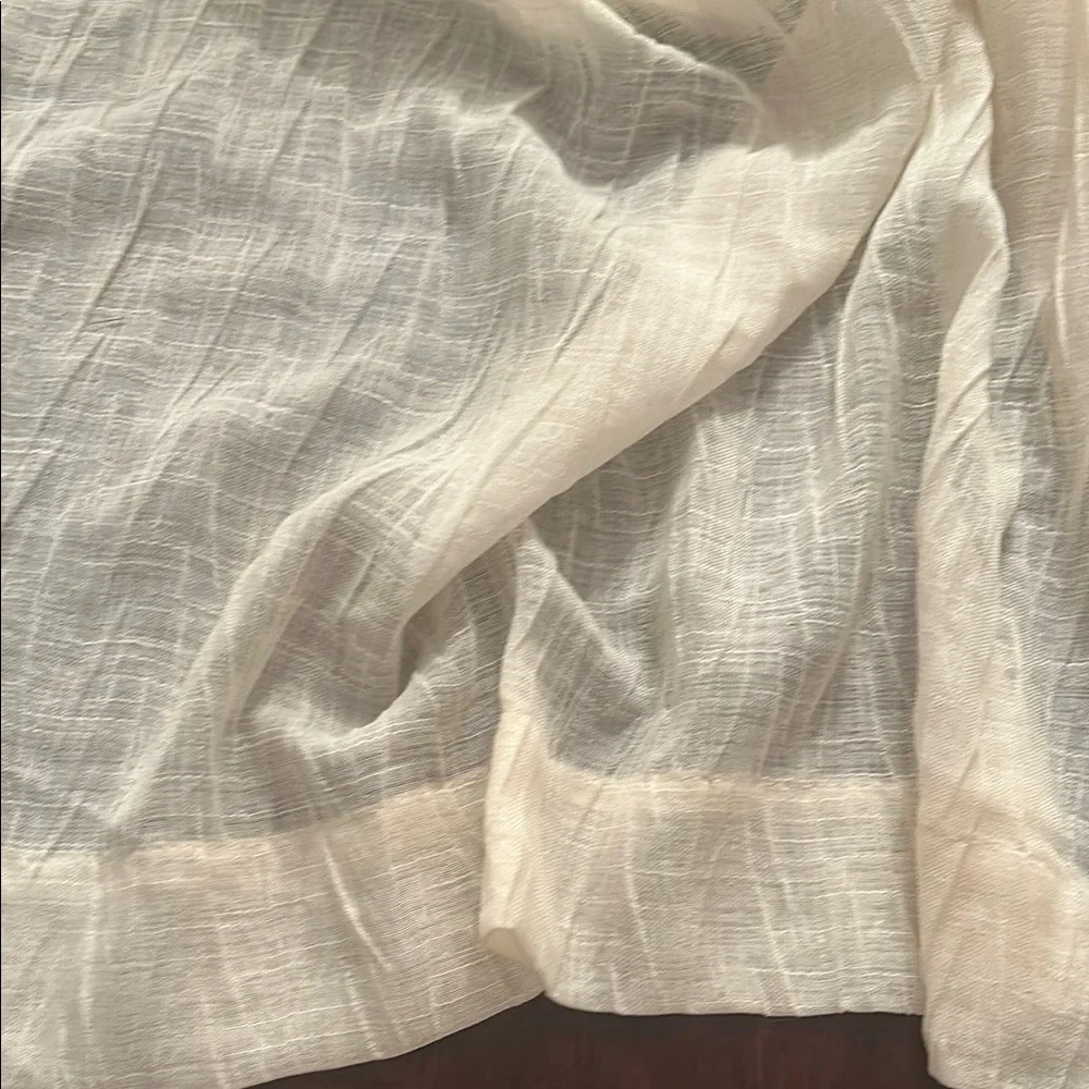 Cream Curtains with Black Grommet Accents